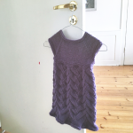 Knitted Dress with Falling Leaves Stitch